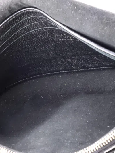 Pre-owned Louis Vuitton Mylockme Pochette Leather Clutch Bag In Black