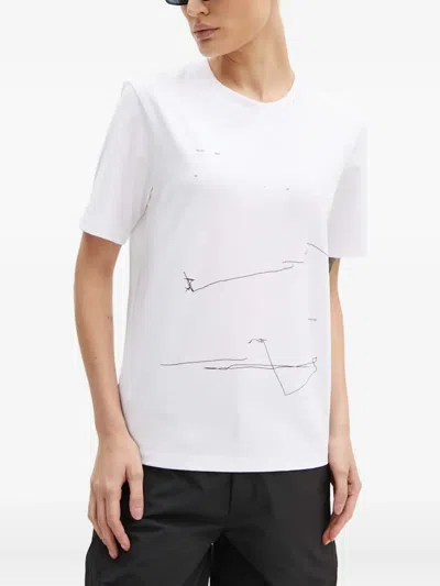 Heliot Emil Graphic-print Short-sleeve T-shirt In White