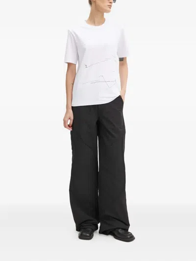 Heliot Emil Graphic-print Short-sleeve T-shirt In White