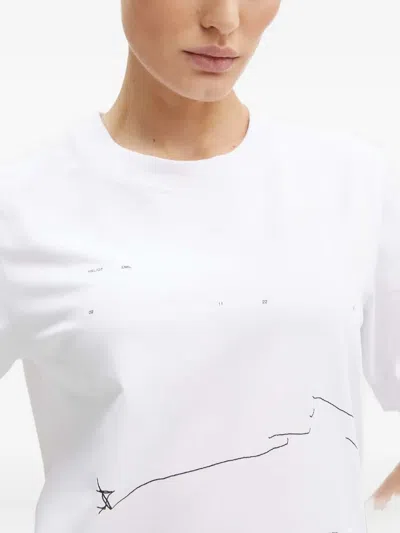 Heliot Emil Graphic-print Short-sleeve T-shirt In White