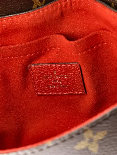 Pre-owned Louis Vuitton Saint Placide Handbag Monogram Canvas And Leather Shoulder Bag In Brown