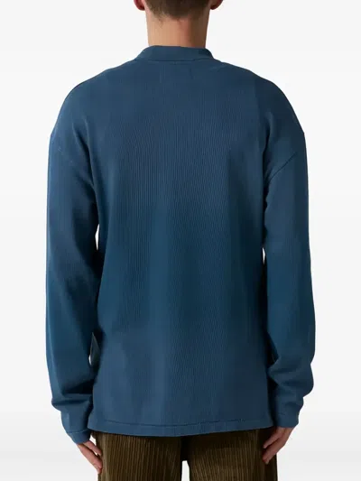 Erl California Long-sleeve T-shirt In Blue