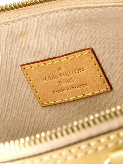 Pre-owned Louis Vuitton Alma Handbag Monogram Vernis Pm Satchel In Neutral