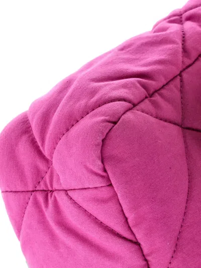 Pre-owned Chanel 19 Flap Bag Quilted Canvas Medium Shoulder Bag In Purple