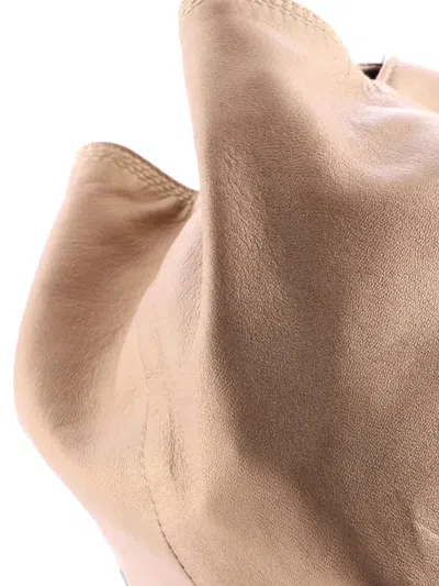 Pre-owned Loewe Aire Shoulder Bag Leather Hobo Bag In Gold