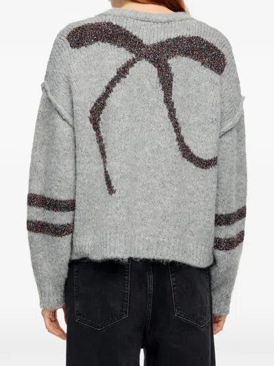 Bimba Y Lola Bow-detail Cardigan In White