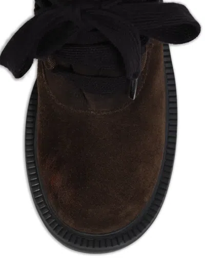 Bimba Y Lola 35mm Lace-up Leather Boots In Brown