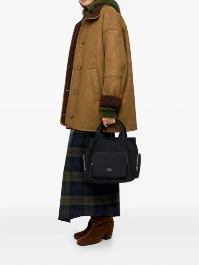 Bimba Y Lola Top-handle Zip-fastening Tote Bag In Black