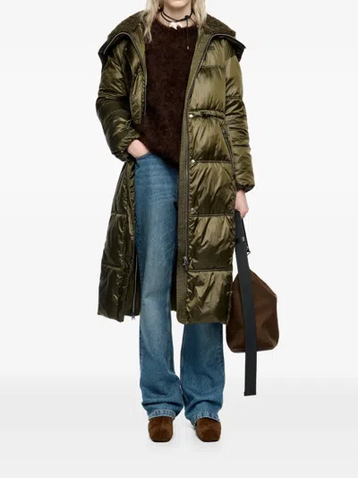 Bimba Y Lola Padded Coat In Green