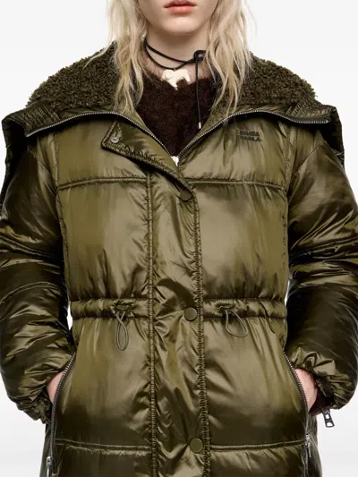 Bimba Y Lola Padded Coat In Green