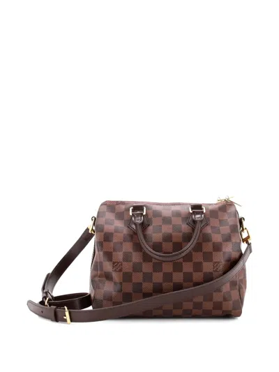 Pre-owned Louis Vuitton Speedy Bandouliere Bag Damier 25 Satchel In Brown