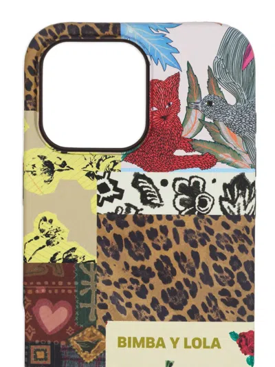 Bimba Y Lola Iphone 15 Pro Patchwork Phone Case In Brown