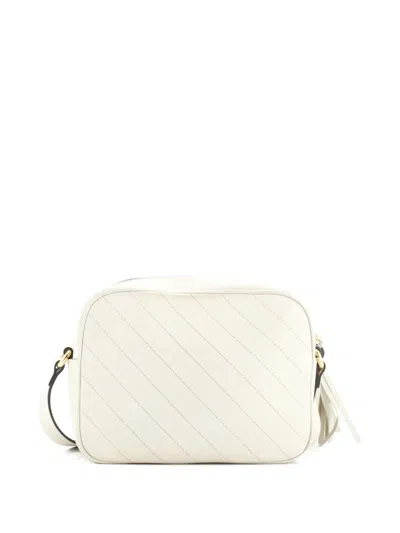 Pre-owned Gucci Blondie Nm Camera Shoulder Bag Diagonal Quilted Leather Small Crossbody Bag In Neutral