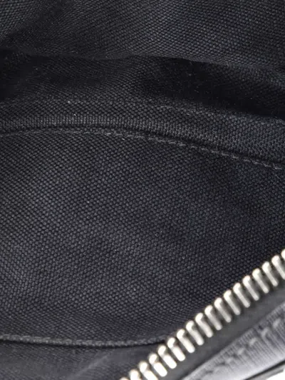 Pre-owned Gucci Soft Zip Gg Coated Canvas Small Belt Bag In Black