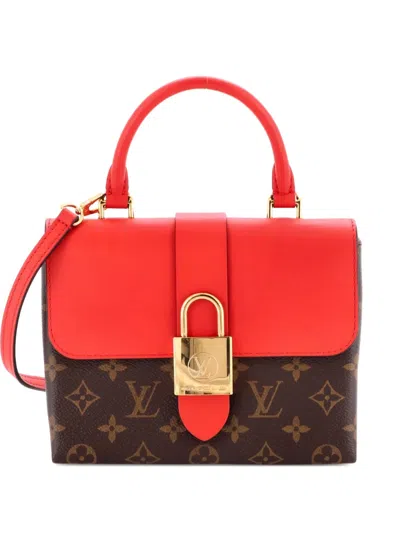 Pre-owned Louis Vuitton Locky Handbag Monogram Canvas With Leather Bb Satchel In Brown