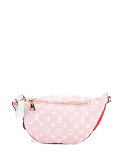Pre-owned Louis Vuitton Bum Bag Limited Edition Colored Monogram Giant Belt Bag In Pink