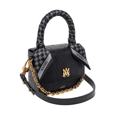 Amiri Micro Ma Quad Chain-strap Handbag In Black