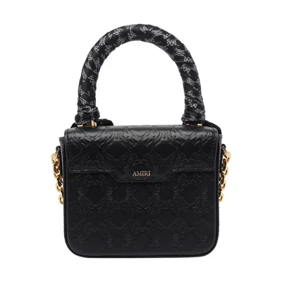 Amiri Micro Ma Quad Chain-strap Handbag In Black