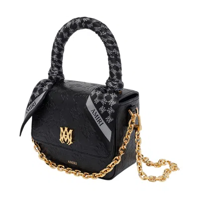 Amiri Micro Ma Quad Chain-strap Handbag In Black