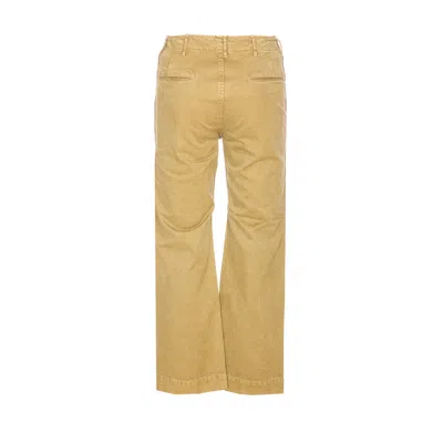 Auralee Straight Leg Trousers Pockets In Neutral