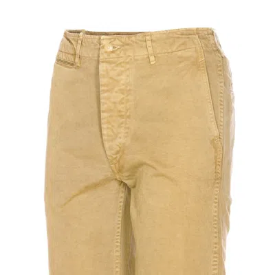 Auralee Straight Leg Trousers Pockets In Neutral