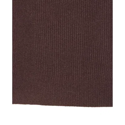 Auralee Fine Knit Turtleneck Long Sleeve Sweater In Brown