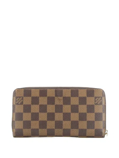 Pre-owned Louis Vuitton Zippy Wallet Limited Edition Damier Small Wallets In Brown