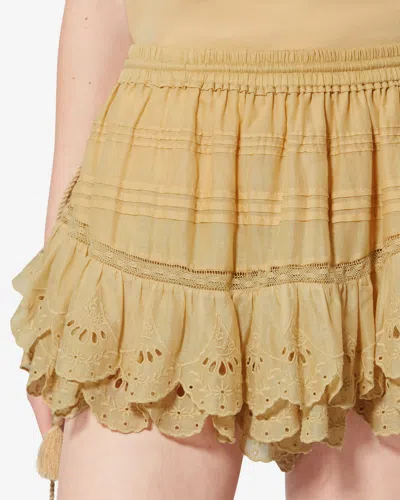 Isabel Marant Étoile Puria Ruffled Shorts In Brown