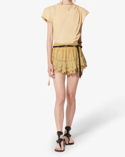 Isabel Marant Étoile Puria Ruffled Shorts In Brown