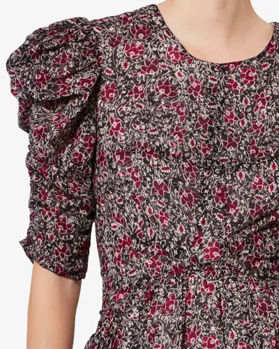 Isabel Marant Étoile Sichellia Puff-sleeve Maxi Dress In Red