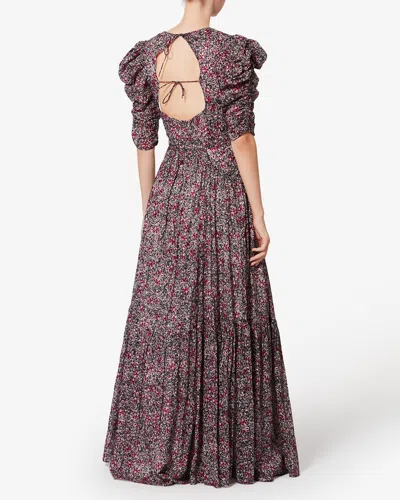 Isabel Marant Étoile Sichellia Puff-sleeve Maxi Dress In Red