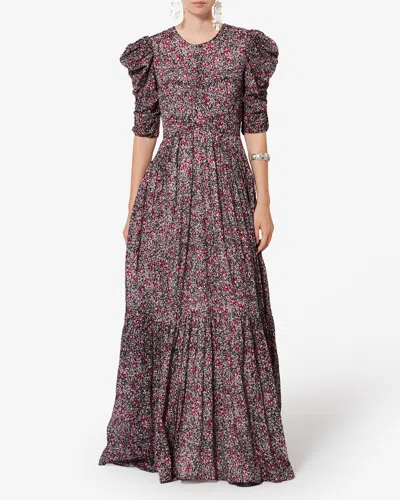 Isabel Marant Étoile Sichellia Puff-sleeve Maxi Dress In Red