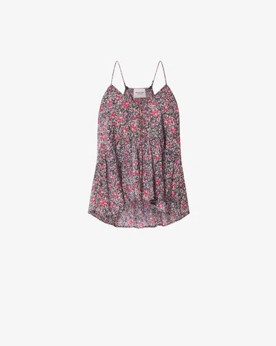 Isabel Marant Étoile Lirhetta Ruffled Top In Red