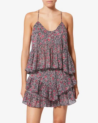 Isabel Marant Étoile Lirhetta Ruffled Top In Red