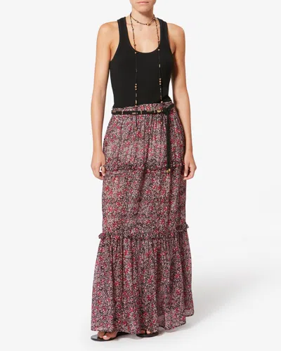 Isabel Marant Étoile Volomia Ruffled Maxi Skirt In Red