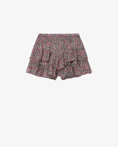 Isabel Marant Étoile Jocadia Ruffled Floral-pattern Shorts In Multi