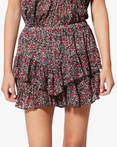 Isabel Marant Étoile Jocadia Ruffled Floral-pattern Shorts In Multi