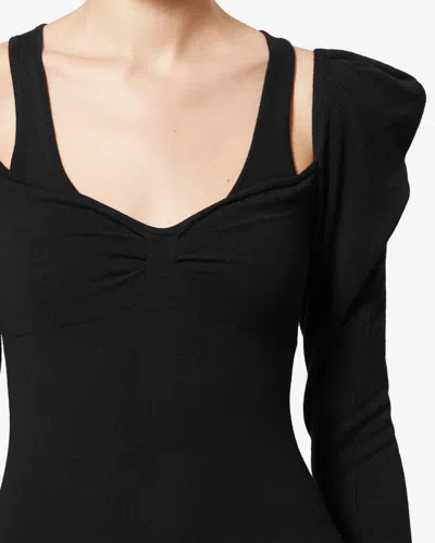 Isabel Marant X Sielle Puff Sleeve Pullover In Black