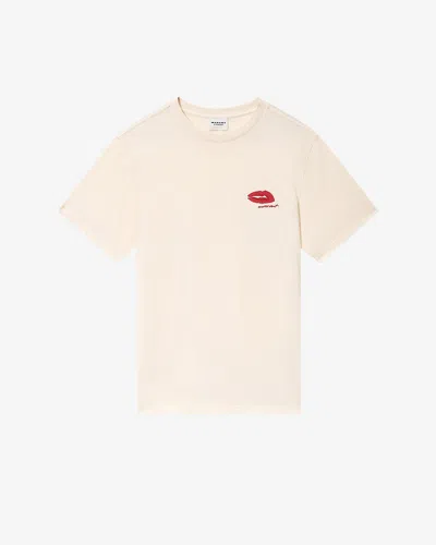 Isabel Marant Étoile Zewel Embroidered T-shirt In Sand