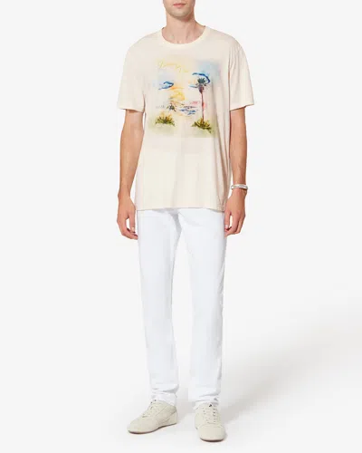 Isabel Marant Honore Graphic-print T-shirt In Sand