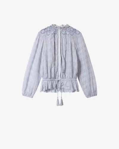 Isabel Marant Étoile Polly Embroidery Blouse In Blue