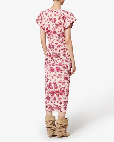 Isabel Marant Terenae Ruffled Floral Dress In Neutral