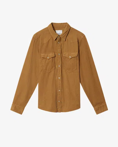 Isabel Marant Vasco Chest-pockets Shirt In Brown