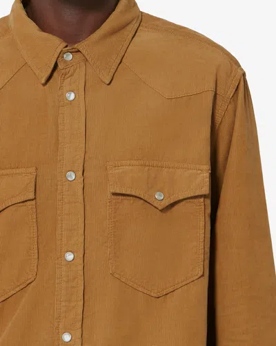 Isabel Marant Vasco Chest-pockets Shirt In Brown