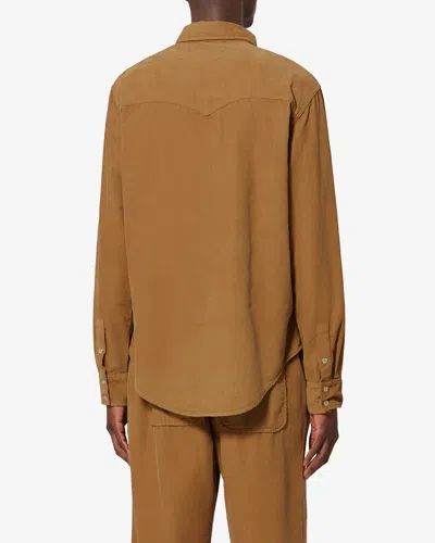 Isabel Marant Vasco Chest-pockets Shirt In Brown