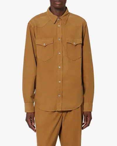 Isabel Marant Vasco Chest-pockets Shirt In Brown