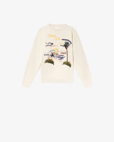 Isabel Marant Embroidered Pattern Sweatshirt In White