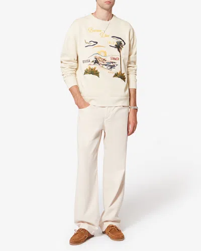 Isabel Marant Embroidered Pattern Sweatshirt In White