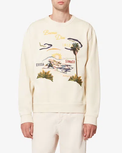 Isabel Marant Embroidered Pattern Sweatshirt In White