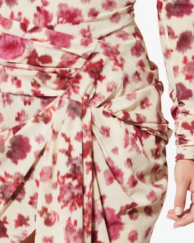 Isabel Marant X Ovia Floral Knot Skirt In Pink